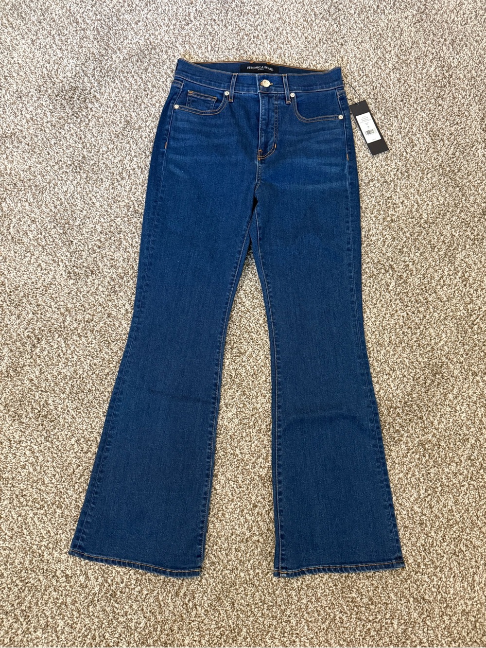 Classic High-Rise Dark Blue Flare Jeans